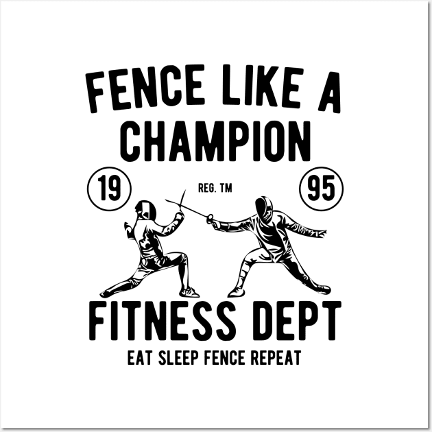 Fencing Champion Wall Art by JakeRhodes